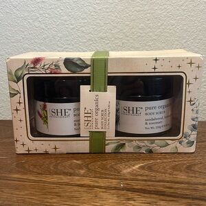 Pure organics sugar scrub collection